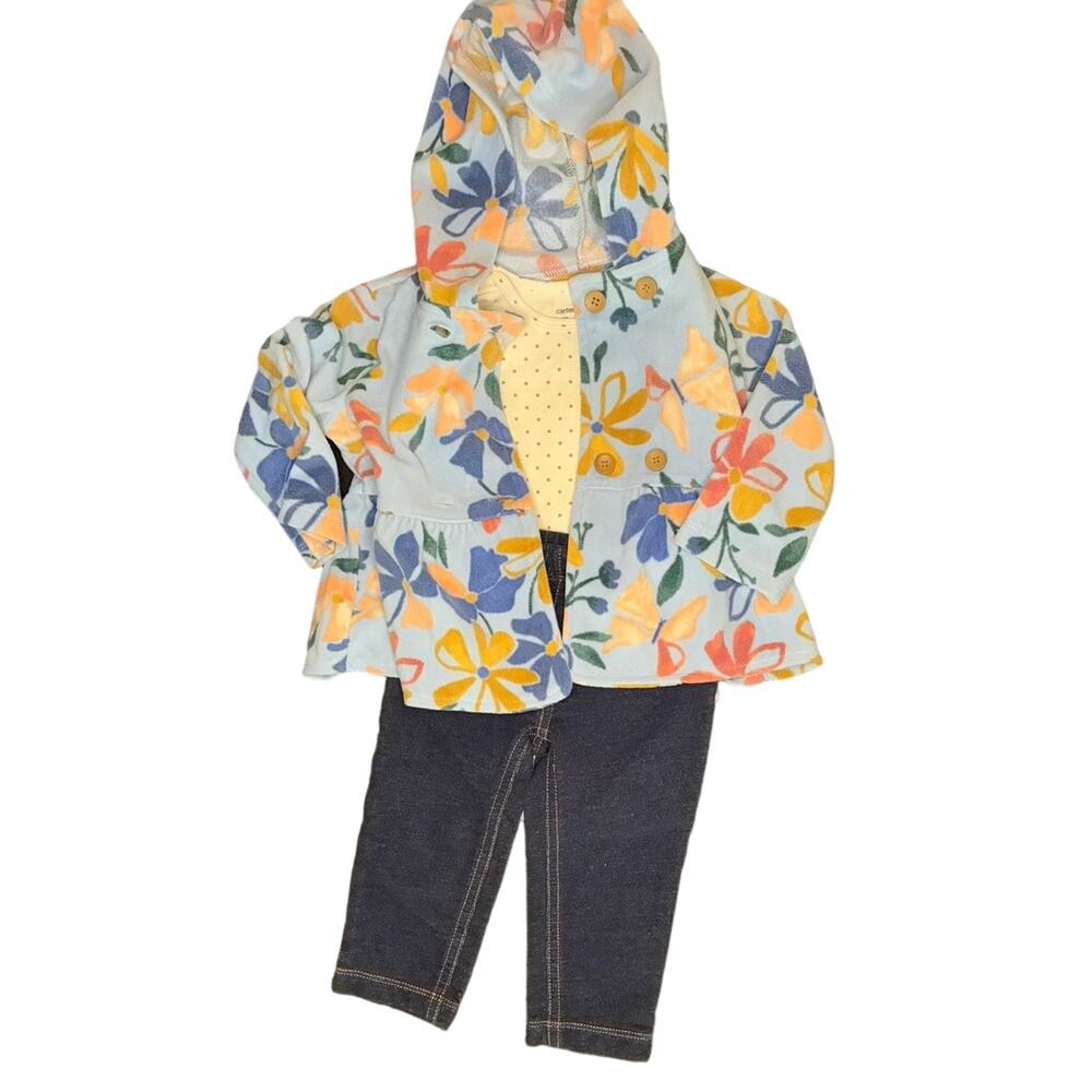 Carter's Baby Girl 3-piece Set Bundle | Baby Size 12-18 M
